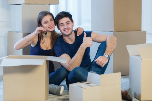 Man and van moving boxes and furniture in Roehampton