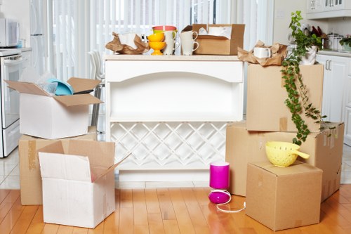Preparations for furniture removal in Roehampton including a clear pathway and bulky items