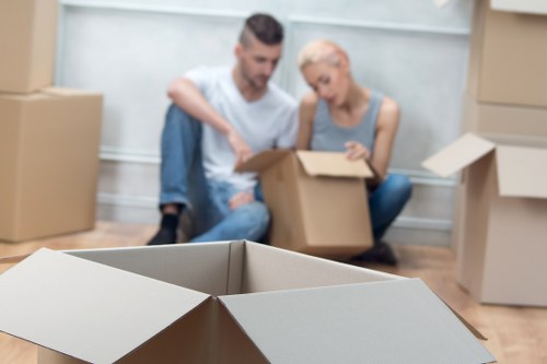 House removal service in Roehampton packing and transporting belongings