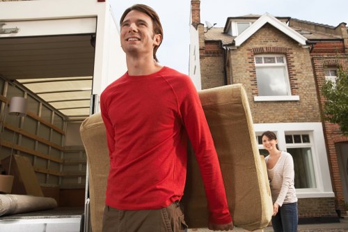 Local Roehampton furniture removal van near residential properties