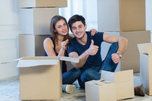 Local movers handling flat removals in Roehampton with careful loading