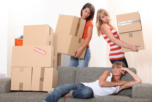 Van loaded with furniture and boxes for a small move in Roehampton