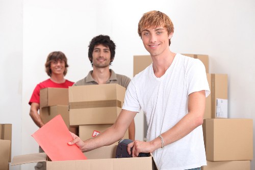 Furniture and household items being loaded for a Roehampton move