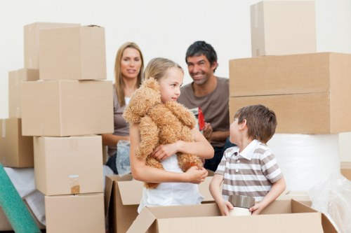 Moving furniture and boxes with a hired removal truck